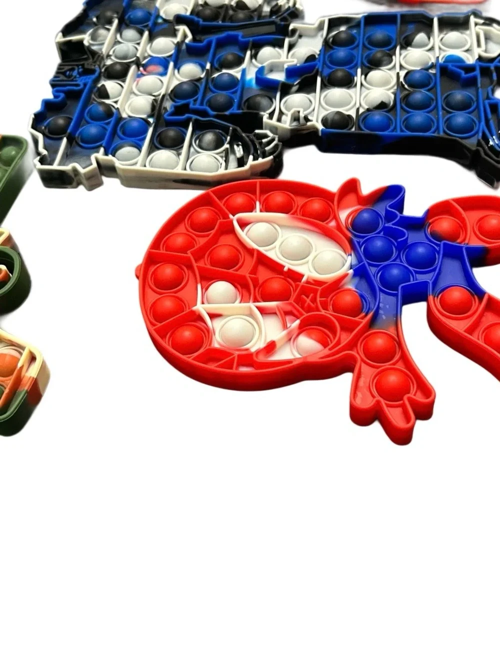 Lot of 7 Fidget Toys Bundle Large Pop Its Sensory Stress Relief Pikachu Among Us